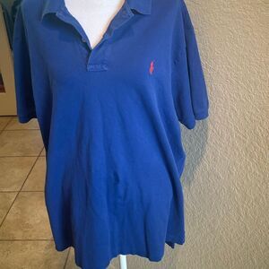 Polo Ralph Lauren Men's XL Classic Polo Shirt Blue With Pony Logo Preppy Golf